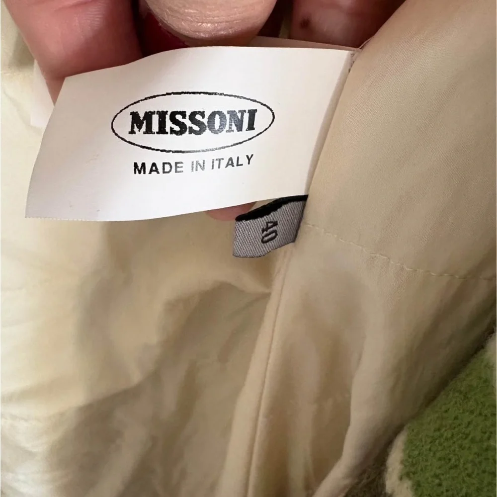 Missoni Sport Striped Wool Coat in Green, Pink, Olive, Brown - Picture 2 of 2